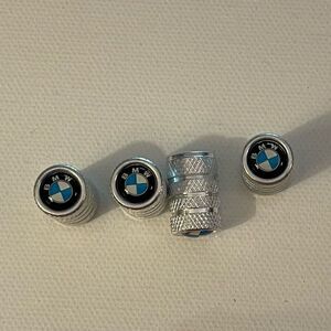 BMW Valve Stem Caps in Silver Set of 4 NWT